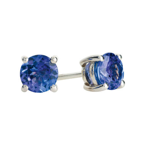 ** 9ct white gold tanzanite earrings-0.50ct **