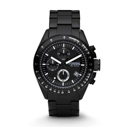 FOSSILch2601 Decker Chronograph Black Stainless Steel Watch