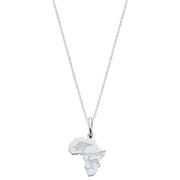 ** SILVER Persona Africa pendant on SILVER chain **