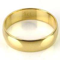 ** 9ct Gold 5mm half round wedding band **