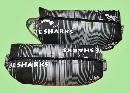RUGBY PRINT SHARKS TOILETRY BAG