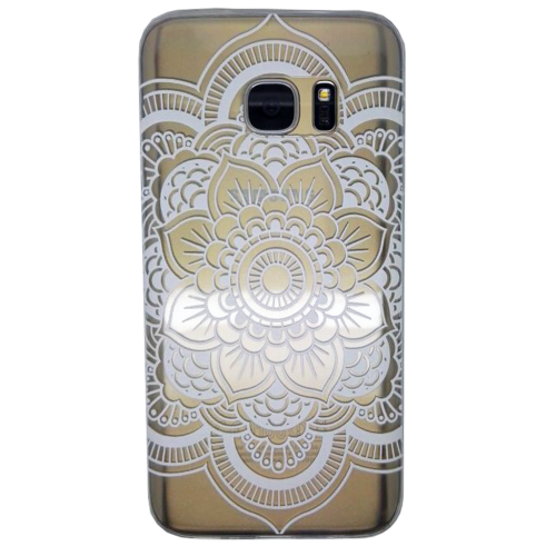 Samsung Galaxy S7 Phone Cover - White Mandala