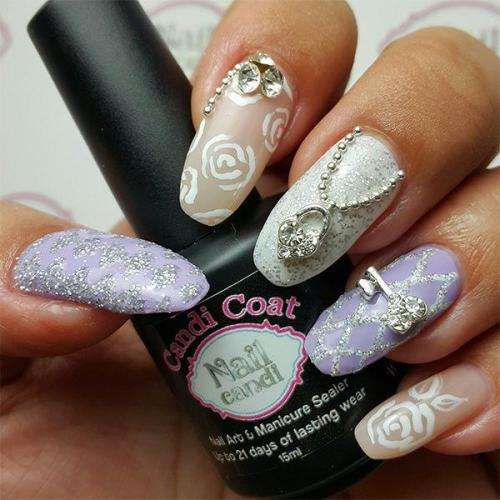 NailCandi Key to my Heart Nail Art Manicure Jewels - Key and Locket Jewels