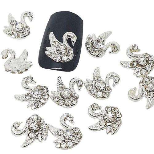 NailCandi Swan Lake Nail Art Manicure Jewels - Swan Jewels