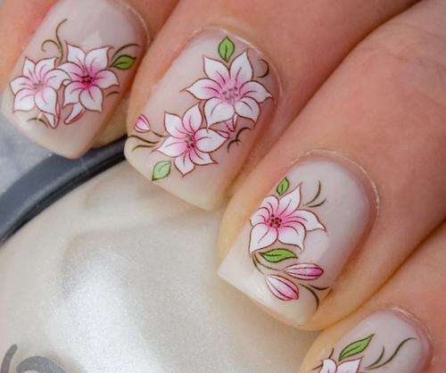 Flower Nail Art Water Transfers