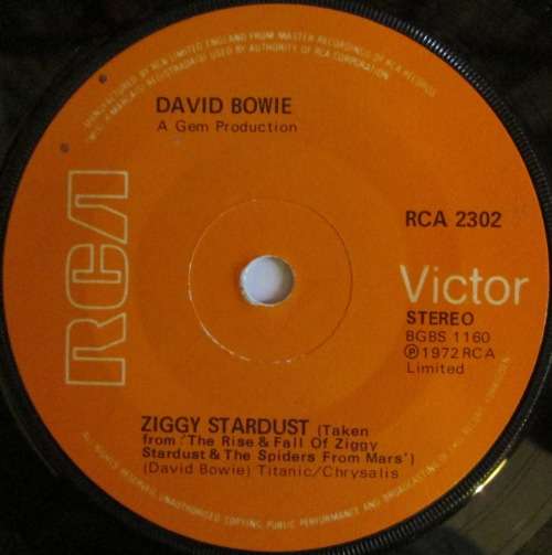 DAVID BOWIE - THE JEAN GENIE / ZIGGY STARDUST (7 INCH SINGLE/VINYL)
