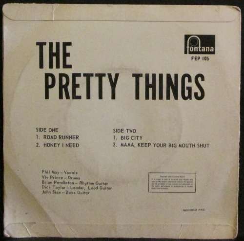 THE PRETTY THINGS - ROAD RUNNER / HONEY I NEED / BIG CITY / MAMA, KEEP YOUR BIG MOUTH SHUT (EP)
