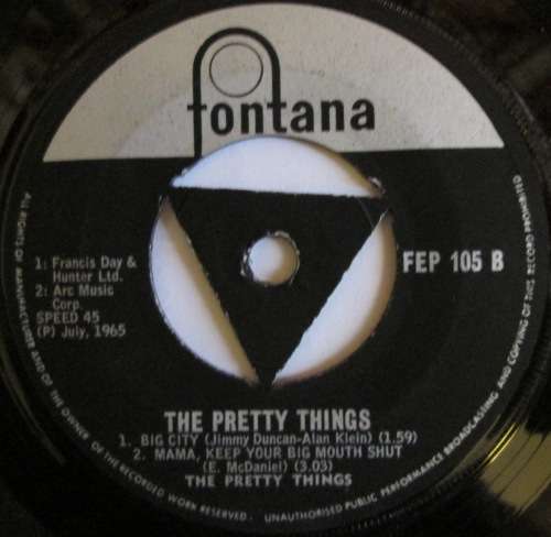 THE PRETTY THINGS - ROAD RUNNER / HONEY I NEED / BIG CITY / MAMA, KEEP YOUR BIG MOUTH SHUT (EP)