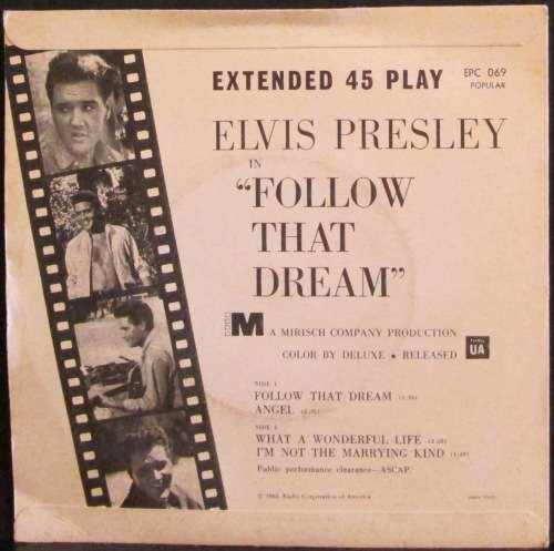 ELVIS PRESLEY - FOLLOW THAT DREAM (7 INCH EP/VINYL)