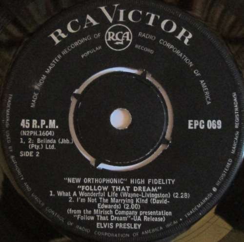 ELVIS PRESLEY - FOLLOW THAT DREAM (7 INCH EP/VINYL)