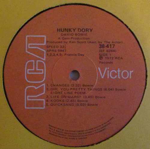 DAVID BOWIE - HUNKY DORY (LP/VINYL)