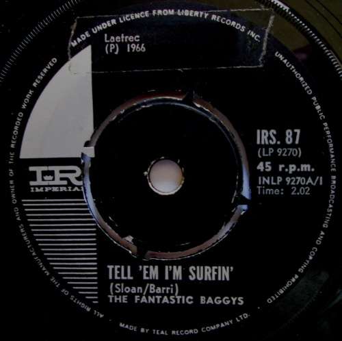 THE FANTASTIC BAGGYS - TELL ¿EM I¿M SURFIN¿ / BIG GUN BOARD  (7 SINGLE/VINYL)