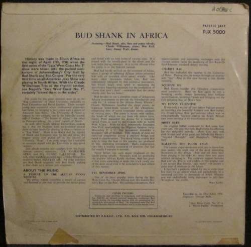 BUD SHANK - BUD SHANK IN AFRICA (LP/VINYL)