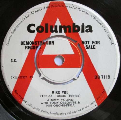 JIMMY YOUNG - MISS YOU / TAKE CARE OF YOURSELF (7 SINGLE/VINYL) *PROMO*