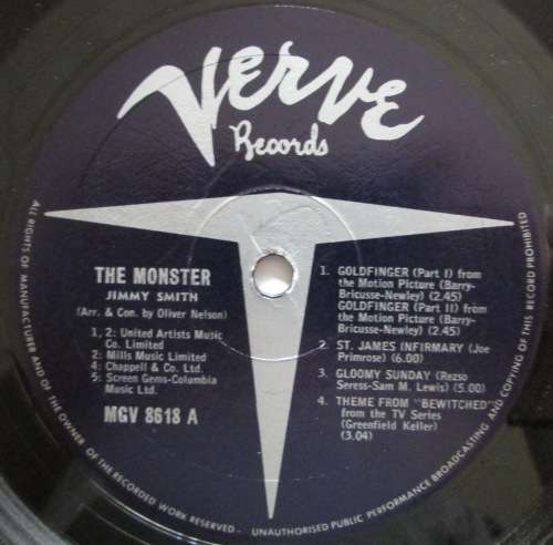 THE INCREDIBLE JIMMY SMITH - MONSTER (LP/VINYL)