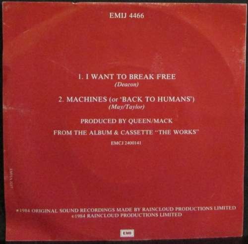QUEEN - I WANT TO BREAK FREE / MACHINES (7 SINGLE/VINYL)