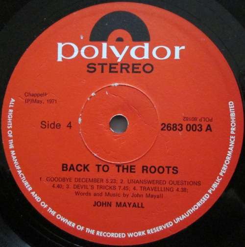 JOHN MAYALL - BACK TO THE ROOTS (2xLP/VINYL)