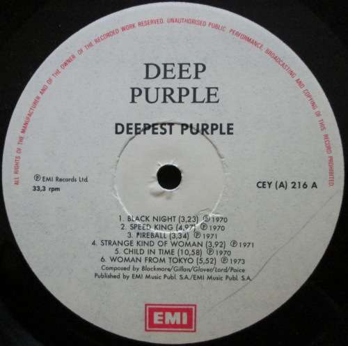 DEEP PURPLE - DEEPEST PURPLE (LP/VINYL)