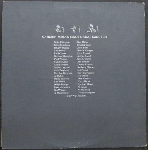 CARMEN McRAE - THE GREAT AMERICAN SONGBOOK (2xLP/VINYL)