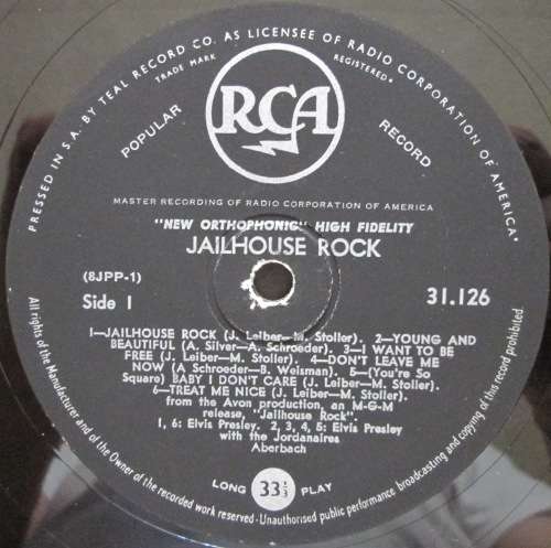 ELVIS PRESLEY - JAILHOUSE ROCK (LP/VINYL)