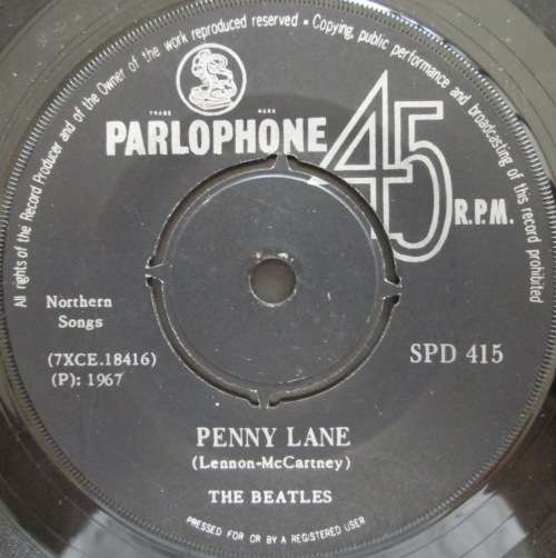 THE BEATLES - STRAWBERRY FIELDS FOREVER / PENNY LANE  (7 SINGLE/VINYL)