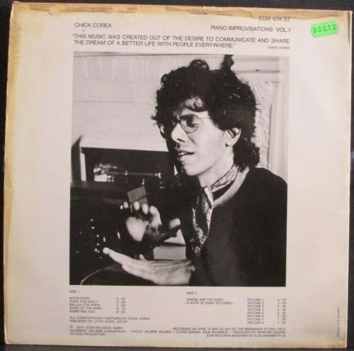 CHICK COREA - PIANO IMPROVISATIONS VOL.1 (LP/VINYL)