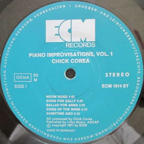 CHICK COREA - PIANO IMPROVISATIONS VOL.1 (LP/VINYL)