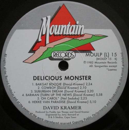 DAVID KRAMER - DELICIOUS MONSTER (LP/VINYL)