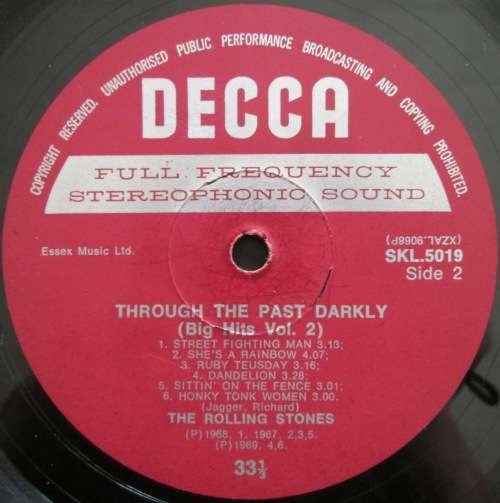 THE ROLLING STONES - THROUGH THE PAST, DARKLY [BIG HITS VOL. 2] (LP/VINYL)