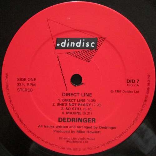 DEDRINGER - DIRECT LINE (LP/VINYL)