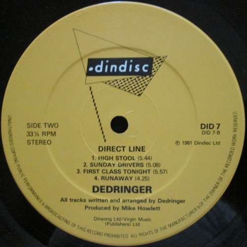 DEDRINGER - DIRECT LINE (LP/VINYL)
