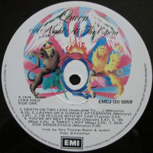 QUEEN - A NIGHT AT THE OPERA (LP/VINYL)