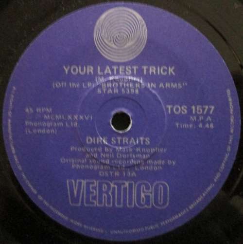 DIRE STRAITS - YOUR LATEST TRICK / IRISH BOY / THE ROAD  (7 SINGLE/VINYL)