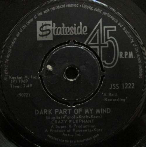 CRAZY ELEPHANT - GIMME GIMME GOOD LOVIN / DARK PART OF MY MIND (7 SINGLE/VINYL)