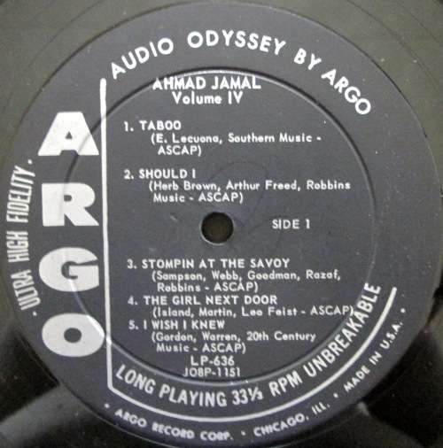 THE AHMAD JAMAL TRIO  - VOLUME IV (LP/VINYL)