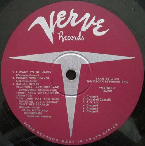 STAN GETZ and THE OSCAR PETERSON TRIO - STAN GETZ and THE OSCAR PETERSON TRIO (LP/VINYL)