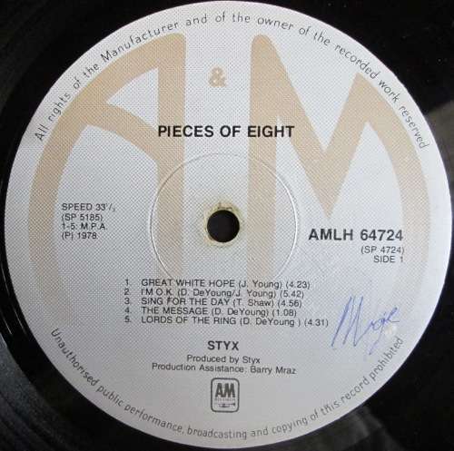 STYX  - PIECES OF EIGHT (LP/VINYL)