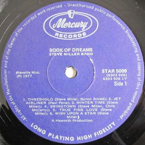 THE STEVE MILLER BAND - BOOK OF DREAMS (LP/VINYL)