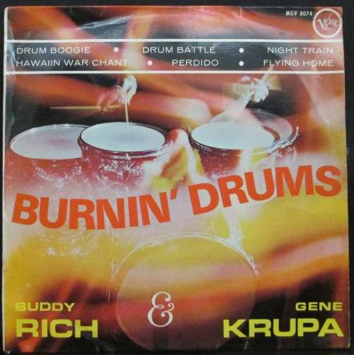 BUDDY RICH and GENE KRUPA -BURNIN DRUMS (LP/VINYL)