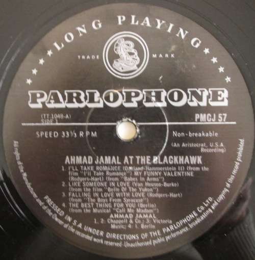 AHMAD JAMAL - AT THE BLACKHAWK (LP/VINYL)