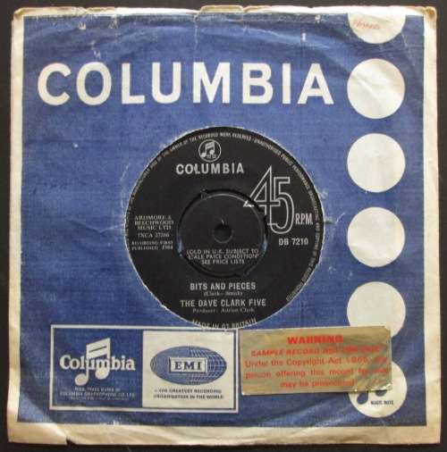 THE DAVE CLARK FIVE - BITS AND PIECES / ALL OF THE TIME (7 SINGLE/VINYL)
