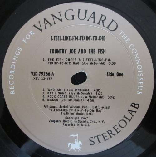 COUNTRY JOE AND THE FISH - I-FEEL-LIKE-IM-FIXIN-TO-DIE (LP/VINYL)