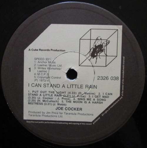 JOE COCKER - I CAN STAND A LITTLE RAIN (LP/VINYL)