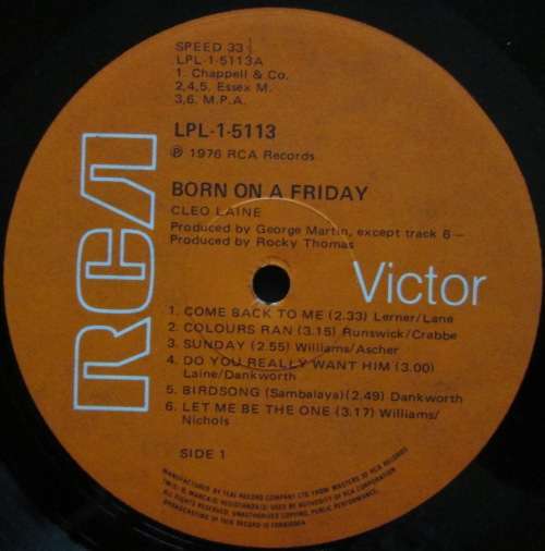 CLEO LAINE - BORN ON A FRIDAY (LP/VINYL)
