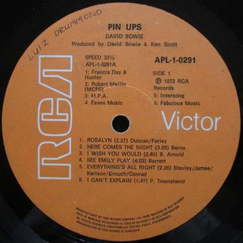 DAVID BOWIE - PINUPS (LP/VINYL)