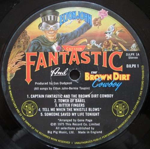 ELTON JOHN - CAPTAIN FANTASTIC (LP/VINYL)