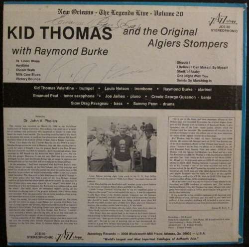 THE KID THOMAS BAND - THE FAMOUS TULANE JAZZ ARCHIVE SESSION (LP/VINYL)