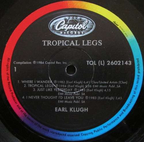 EARL KLUGH - TROPICAL LEGS (2xLP/VINYL)
