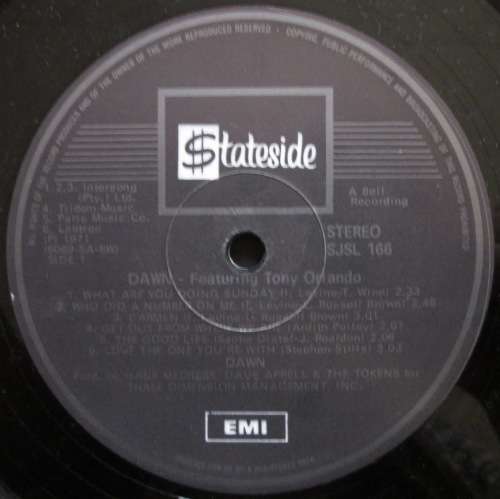 DAWN (featuring TONY ORLANDO) - WHAT ARE YOU DOING SUNDAY? (LP/VINYL)