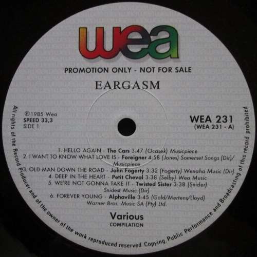 VARIOUS - EARGASM (LP/VINYL)